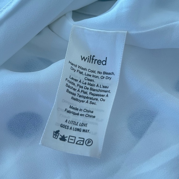 Aritzia Wilfred Isabelle Dress in White/Navy 90s inspired Clueless Mini Dress - Picture 4 of 9